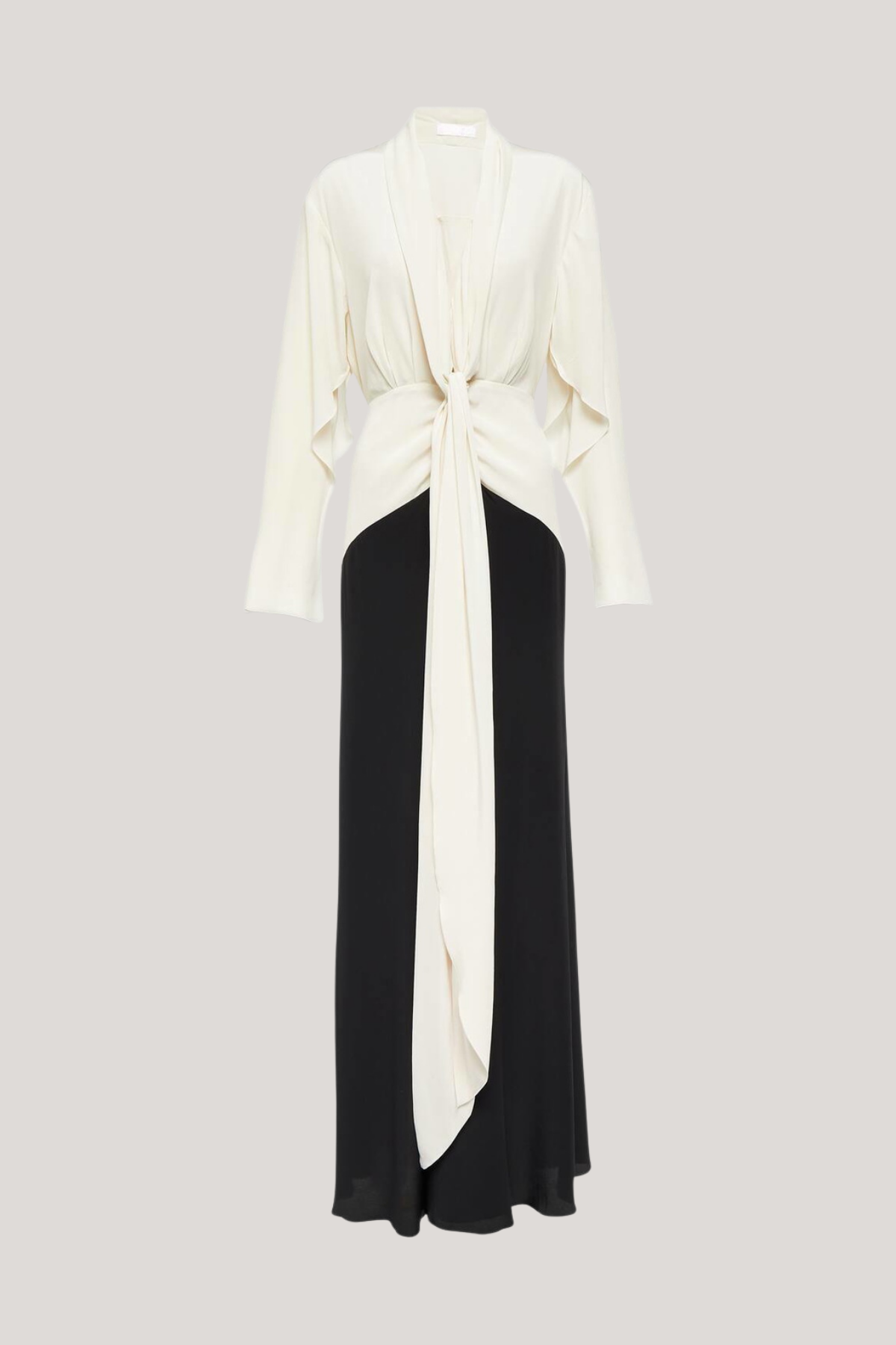 Faivish Tie Up Plunge Fringe Dress