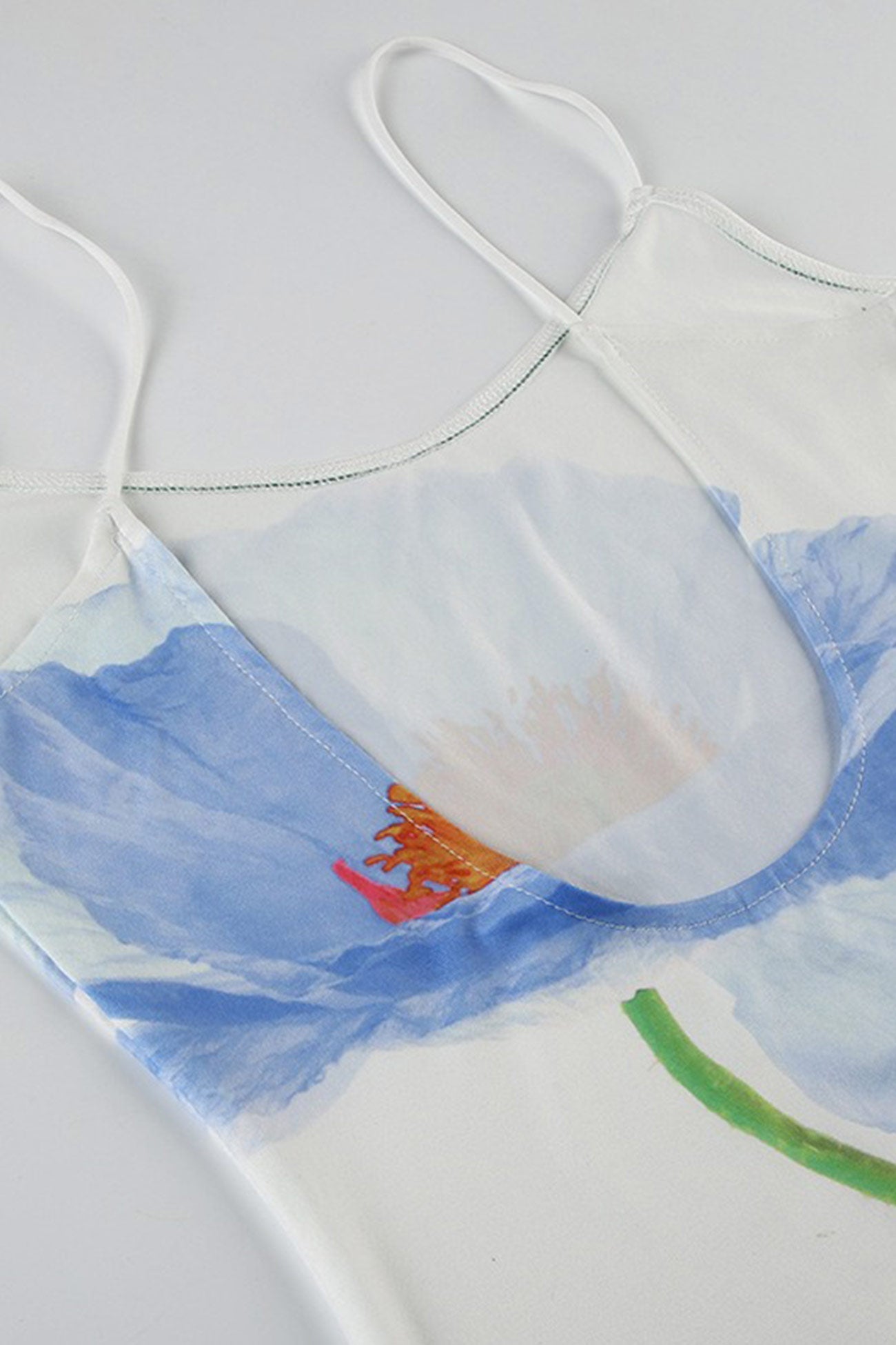 Floral Backless A-line Cami Dress