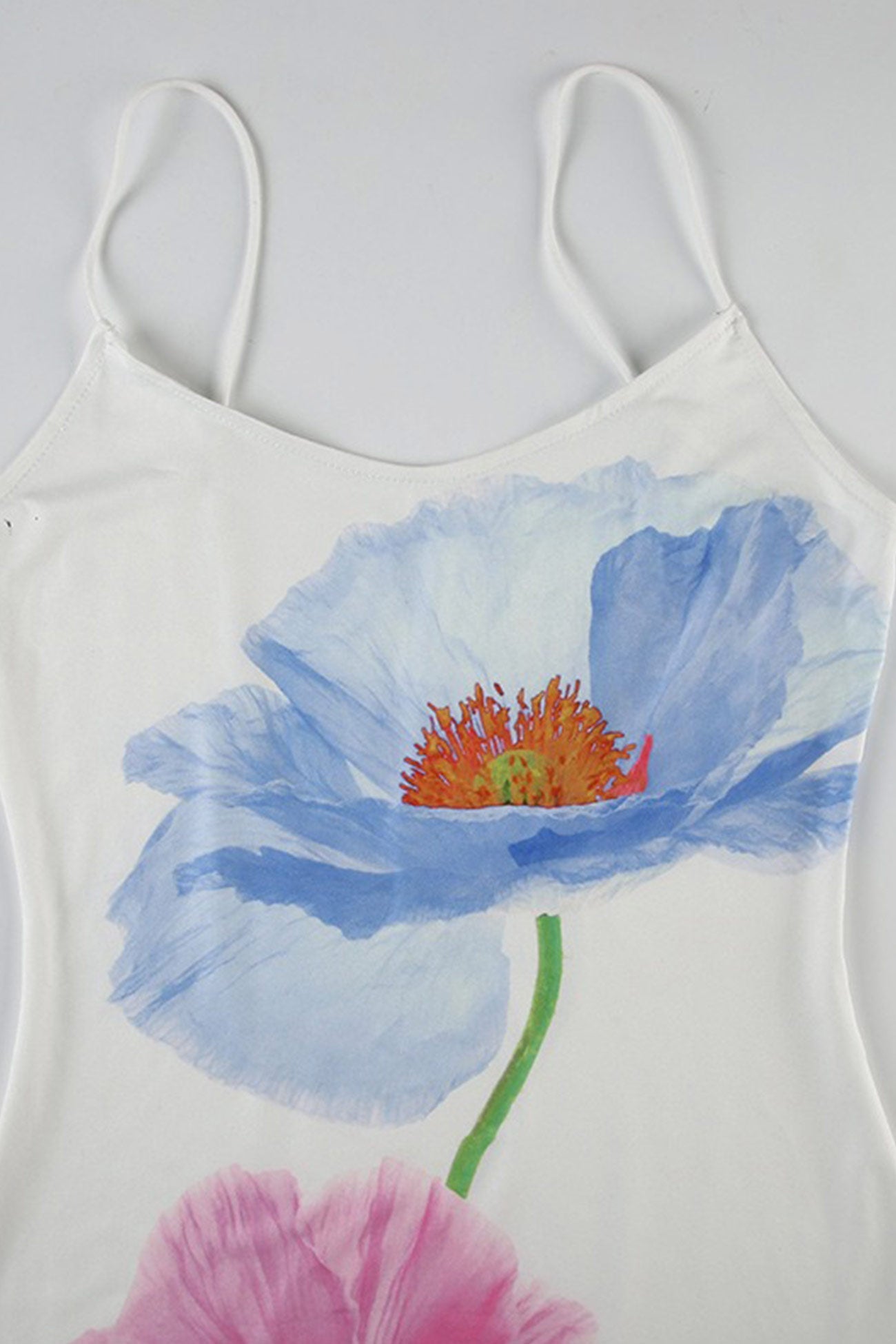 Floral Backless A-line Cami Dress