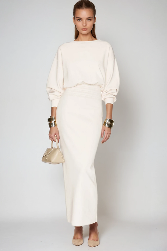 Dominic Balloon Sleeve Bodycon Maxi Dress