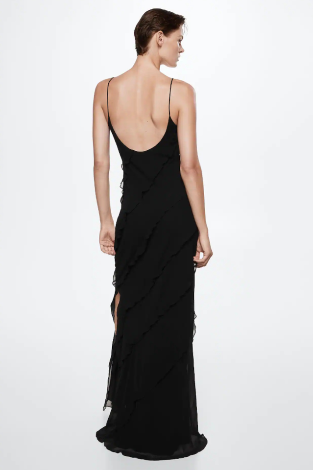Ocean Waves Tiered Ruffle Maxi Dress