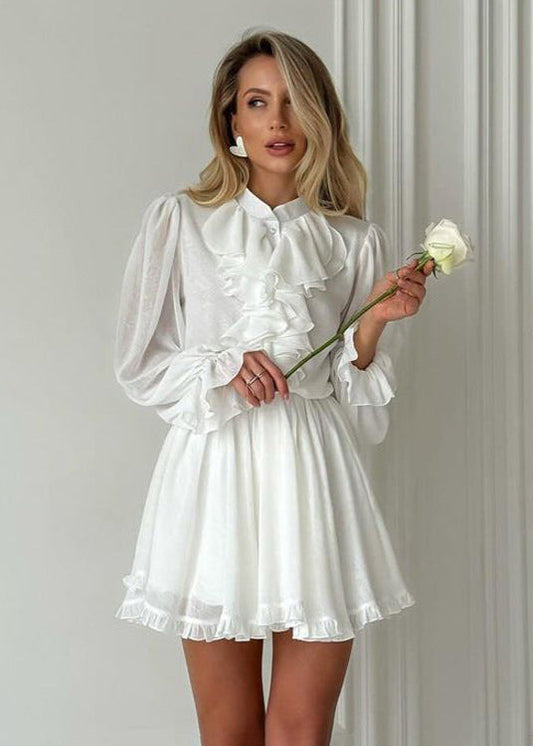 Parisian Charm - Ruffled Mini Dress