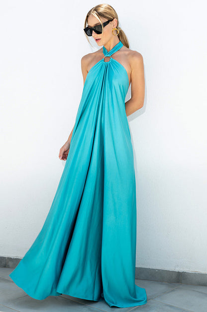 Ofelia Halter Loop Maxi Dress