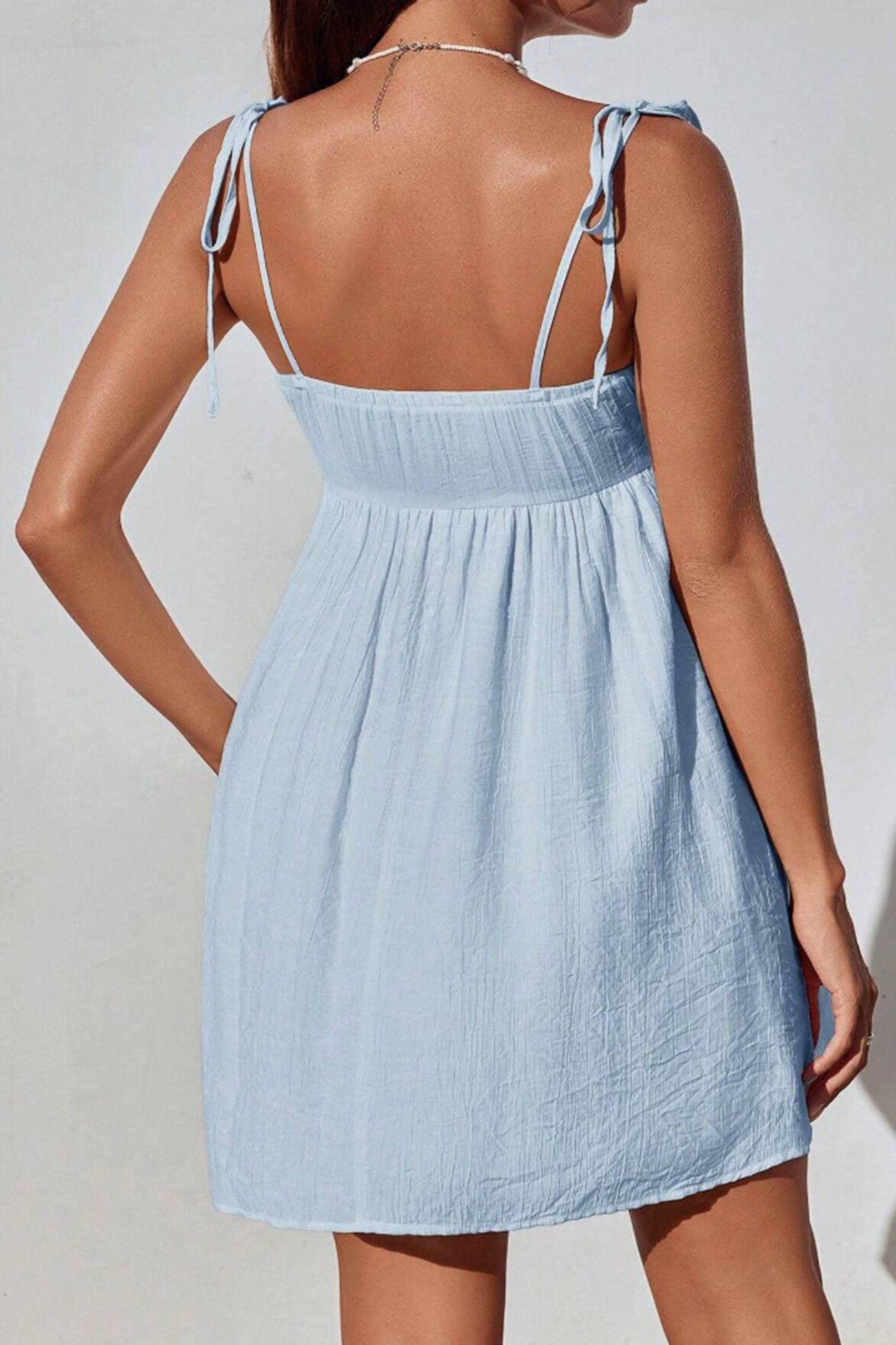 Bow Tie-up Cami Mini Dress