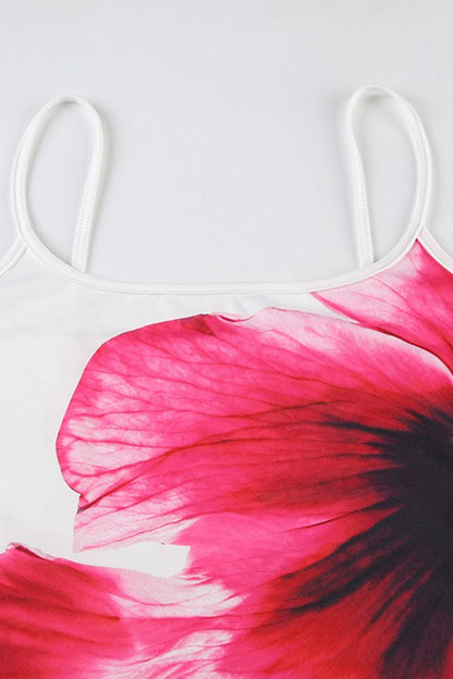 Floral Backless A-line Cami Dress