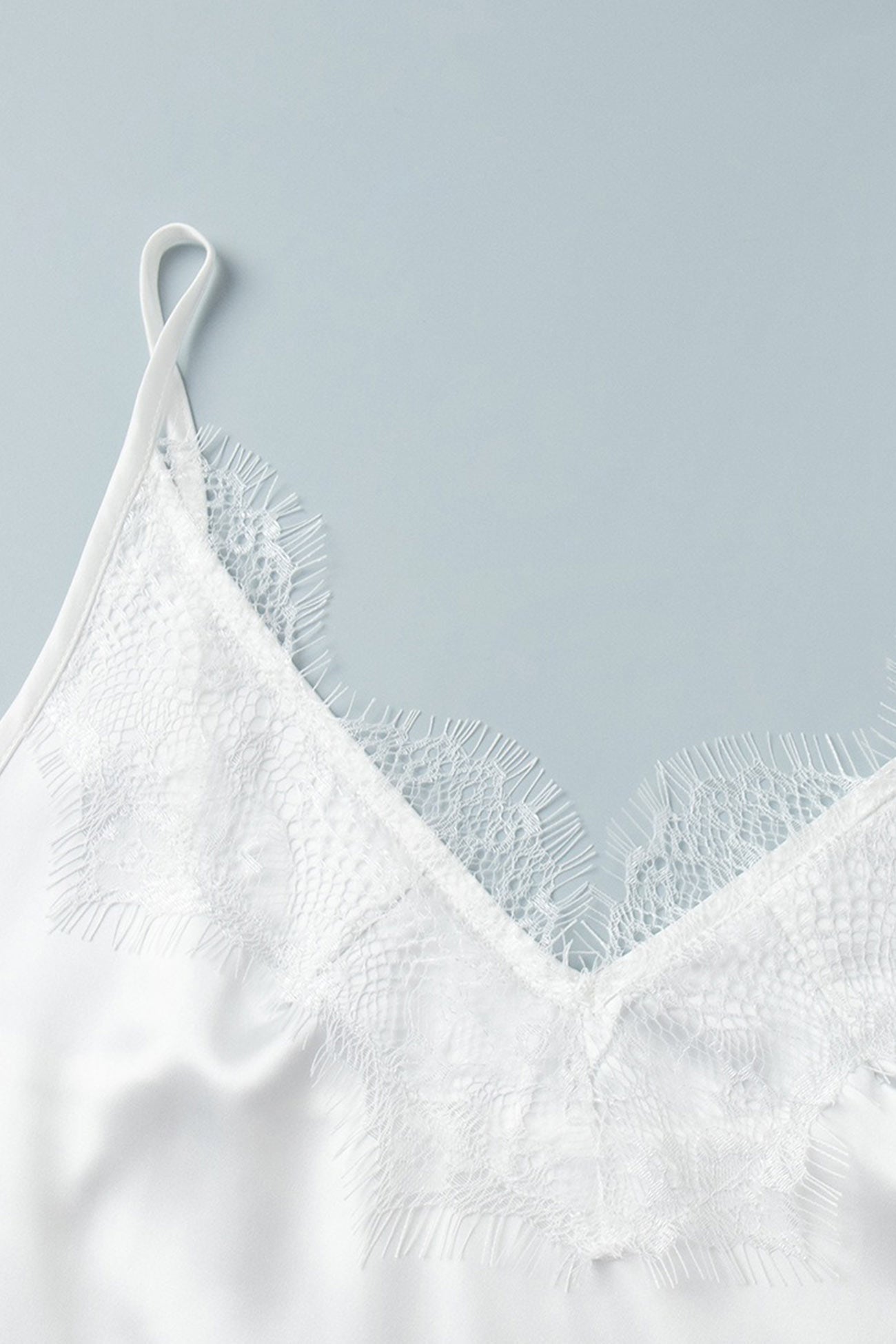 Satin Lace Side Slit Cami Dress