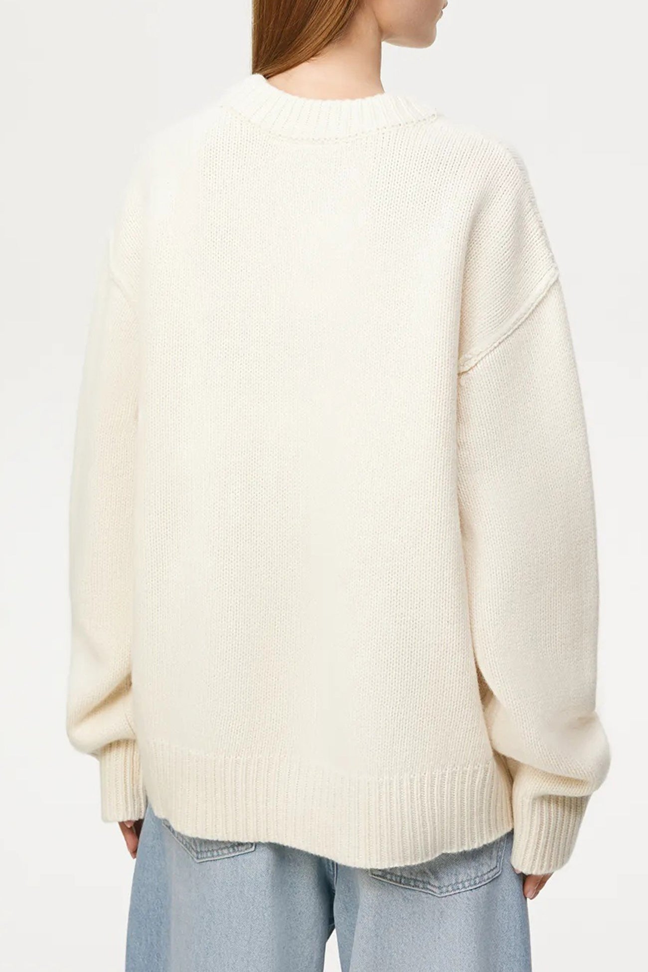 Round Neck Solid Color Pullover Sweater