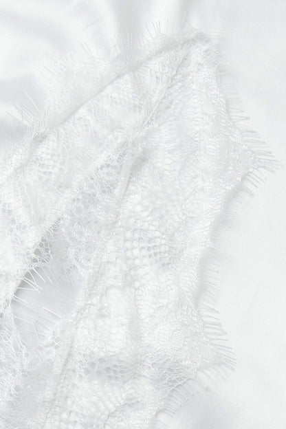 Satin Lace Side Slit Cami Dress