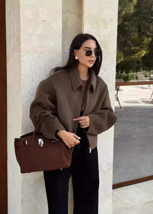 Timeless Woolen Lapel Jacket â€?Fall & Winter Essential