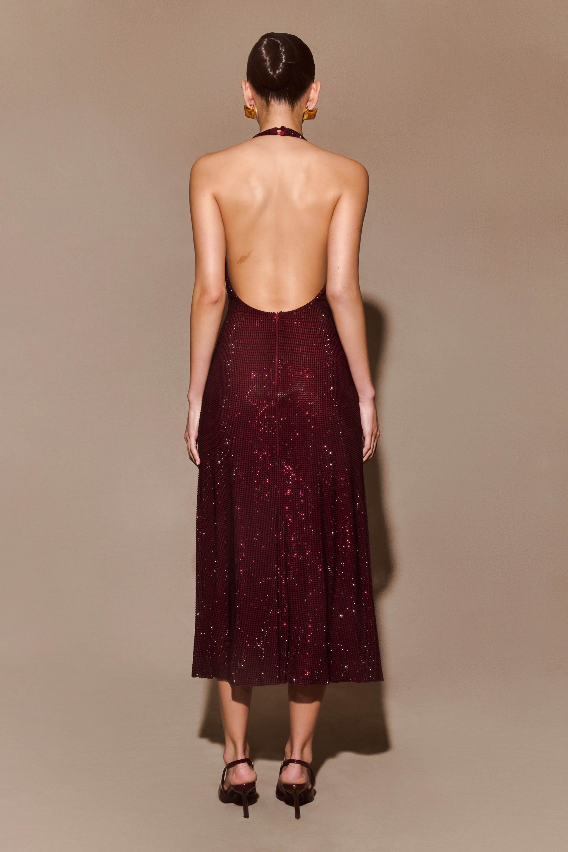 diamond halter neck dress MISSGUIDED Diamond Pattern Halter Neck Maxi Dress With Crochet DesignMISSGUIDED
