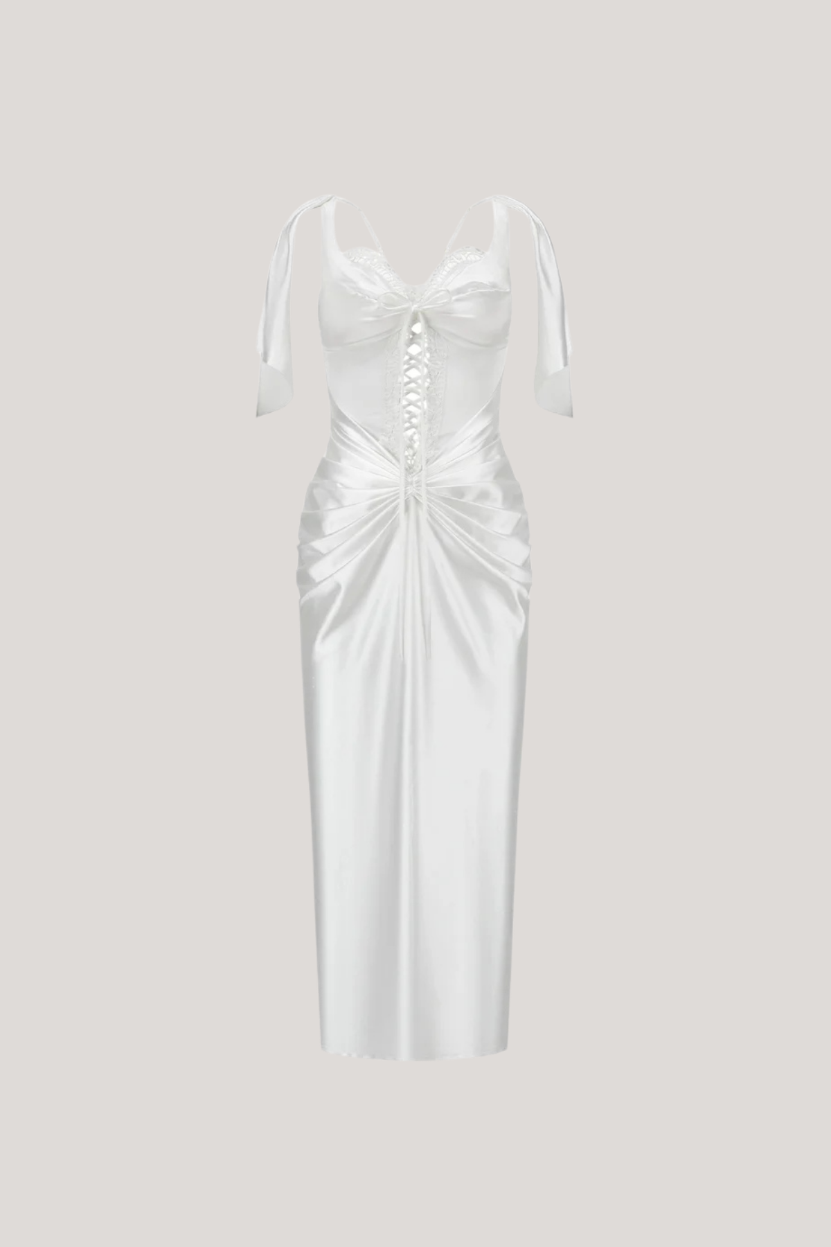 Beowulf Satin Corset Midi Dress