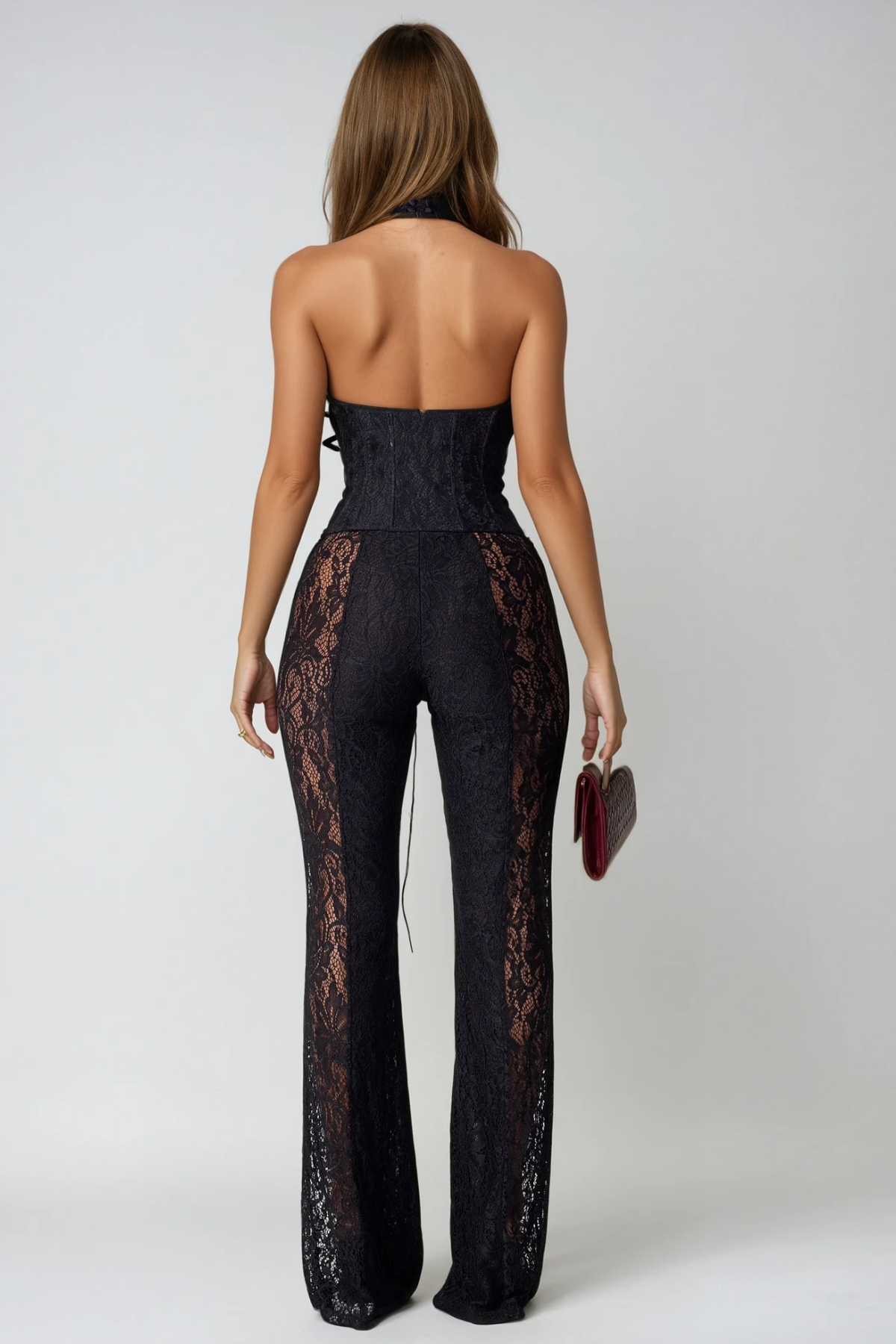 Bethan Lace Plunge Cutout Jumpsuit