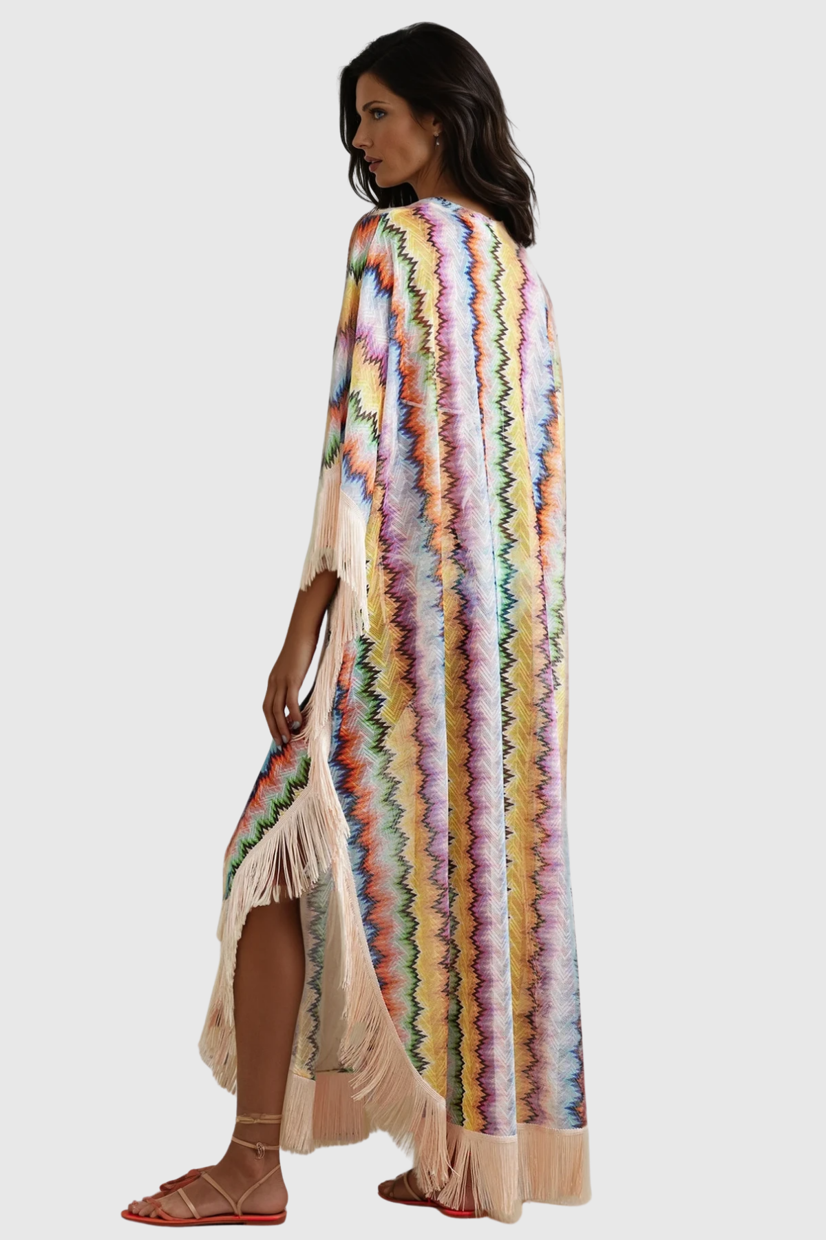 Daouda Fringe Stripe Maxi Dress