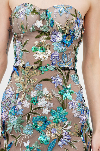 Denica Mesh Sequin Maxi Dress