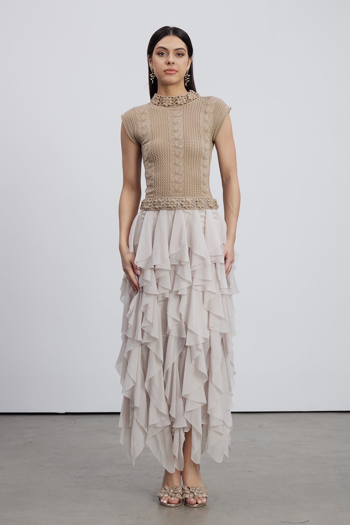 Embla Ruffle Knit Maxi Dress