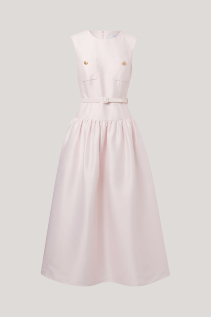 Farrah Sleeveless Drop Waist Midi Dress