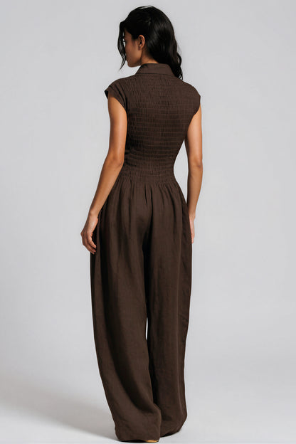 Hermanus V Neck Ruch Jumpsuit