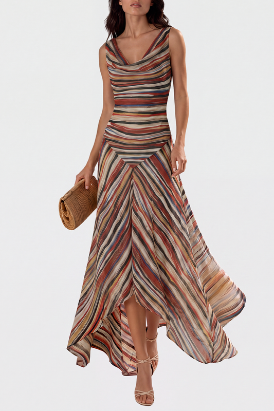 Kaula Sleeveless Stripe  Maxi Dress