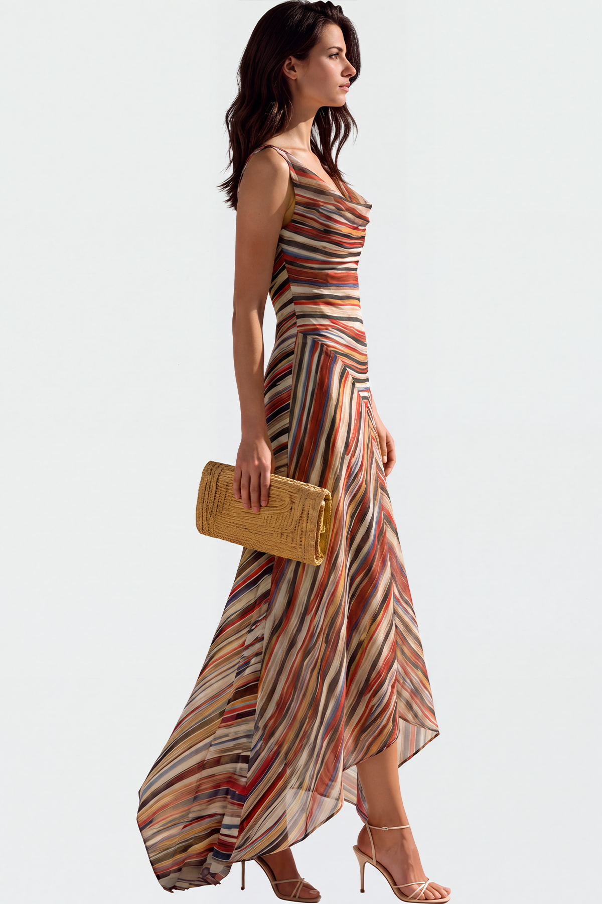 Kaula Sleeveless Stripe  Maxi Dress