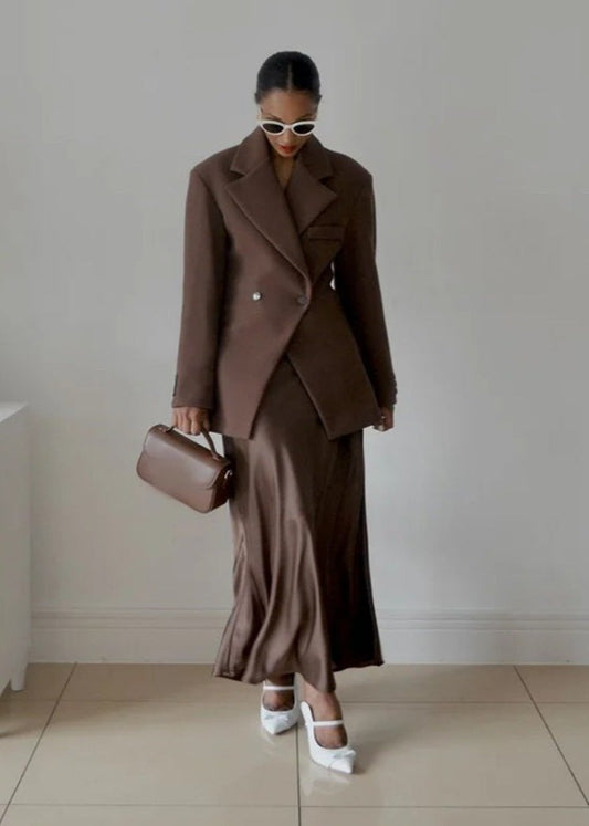 Elegant Double-Breasted Oversized Blazer