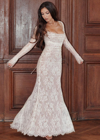 o'brien lace maxi dress Bec & Bridge Nora Lace Long Sleeve Maxi Dress
