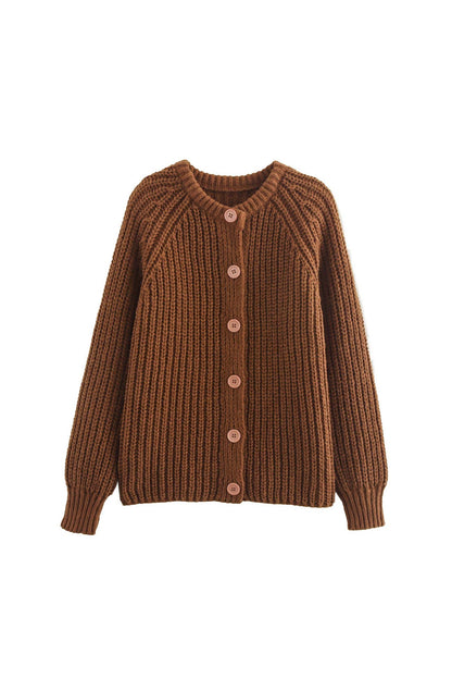 Solid Color Botton Down Cardigan