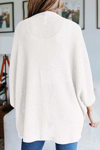 Solid Half Sleeve Wrap Cardigan