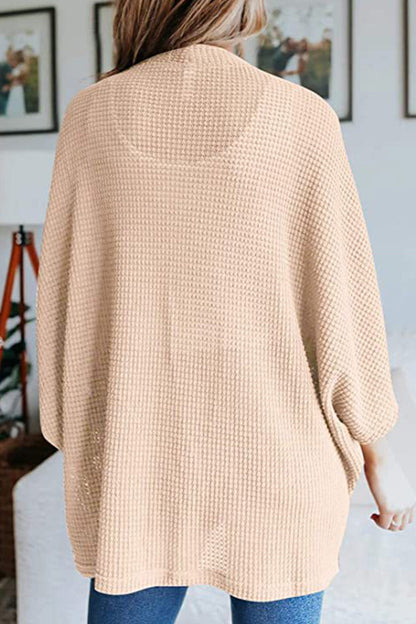 Solid Half Sleeve Wrap Cardigan