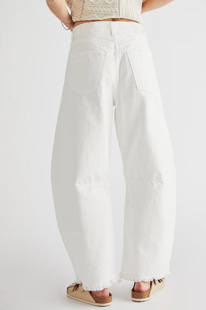 Straight-leg Denim Ninth Pants