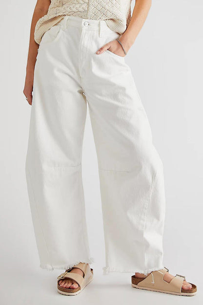Straight-leg Denim Ninth Pants
