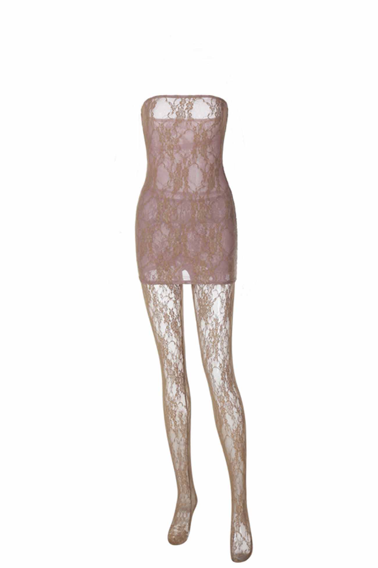 Lace Sleeveless Dress Leggings Two-piece Set Wiwor Lace Sleeveless Dress Leggings Two-piece Set Wiwor