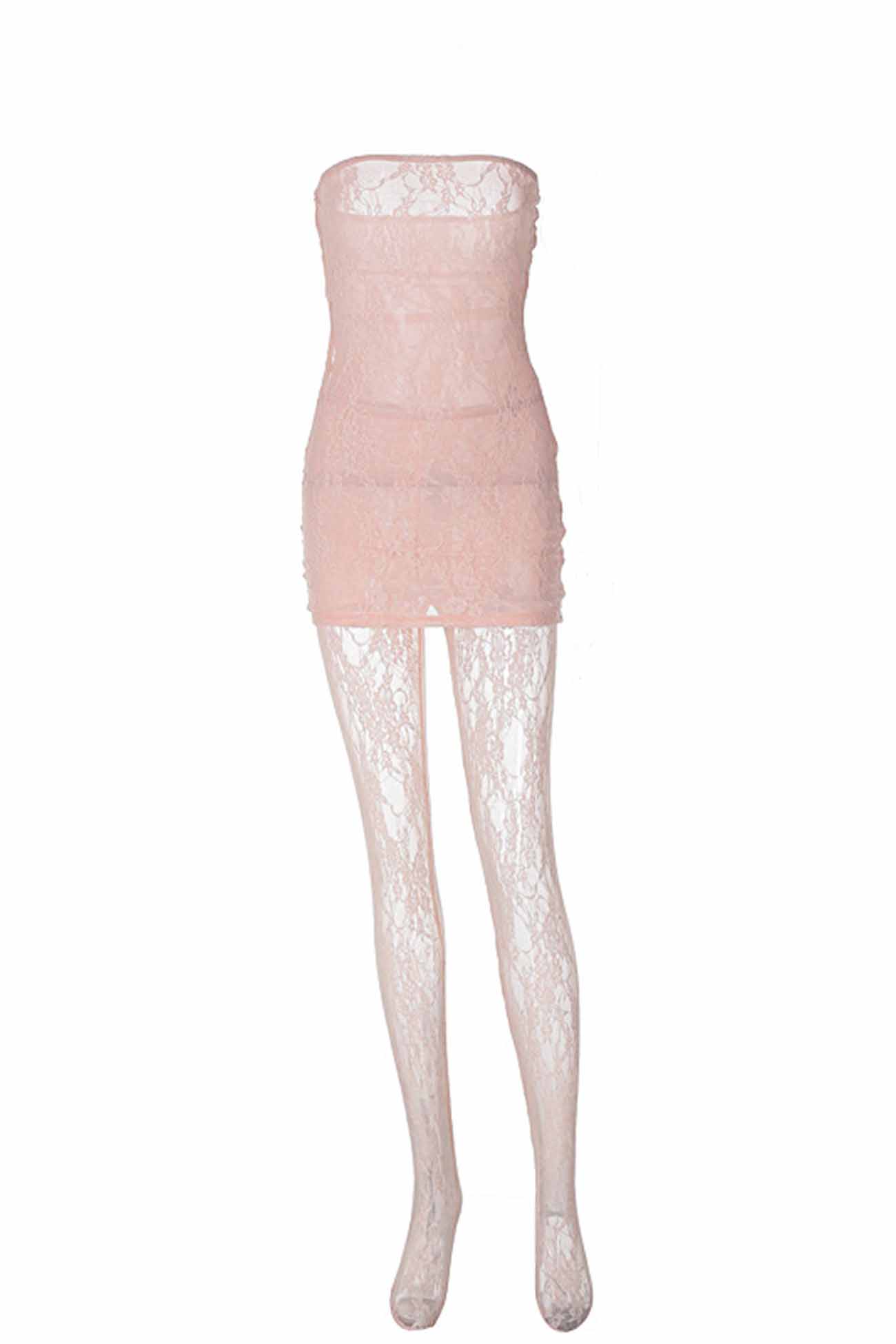 Lace Sleeveless Dress Leggings Two-piece Set Wiwor Lace Sleeveless Dress Leggings Two-piece Set Wiwor