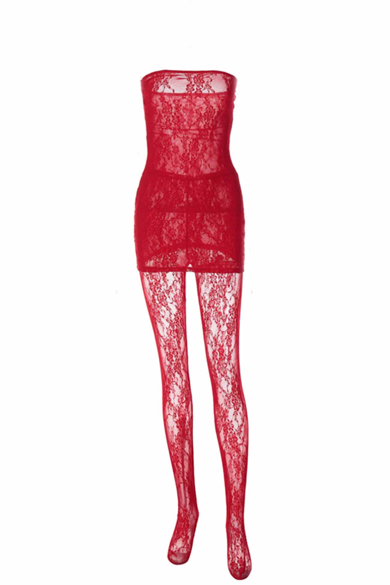 Lace Sleeveless Dress Leggings Two-piece Set Wiwor Lace Sleeveless Dress Leggings Two-piece Set Wiwor